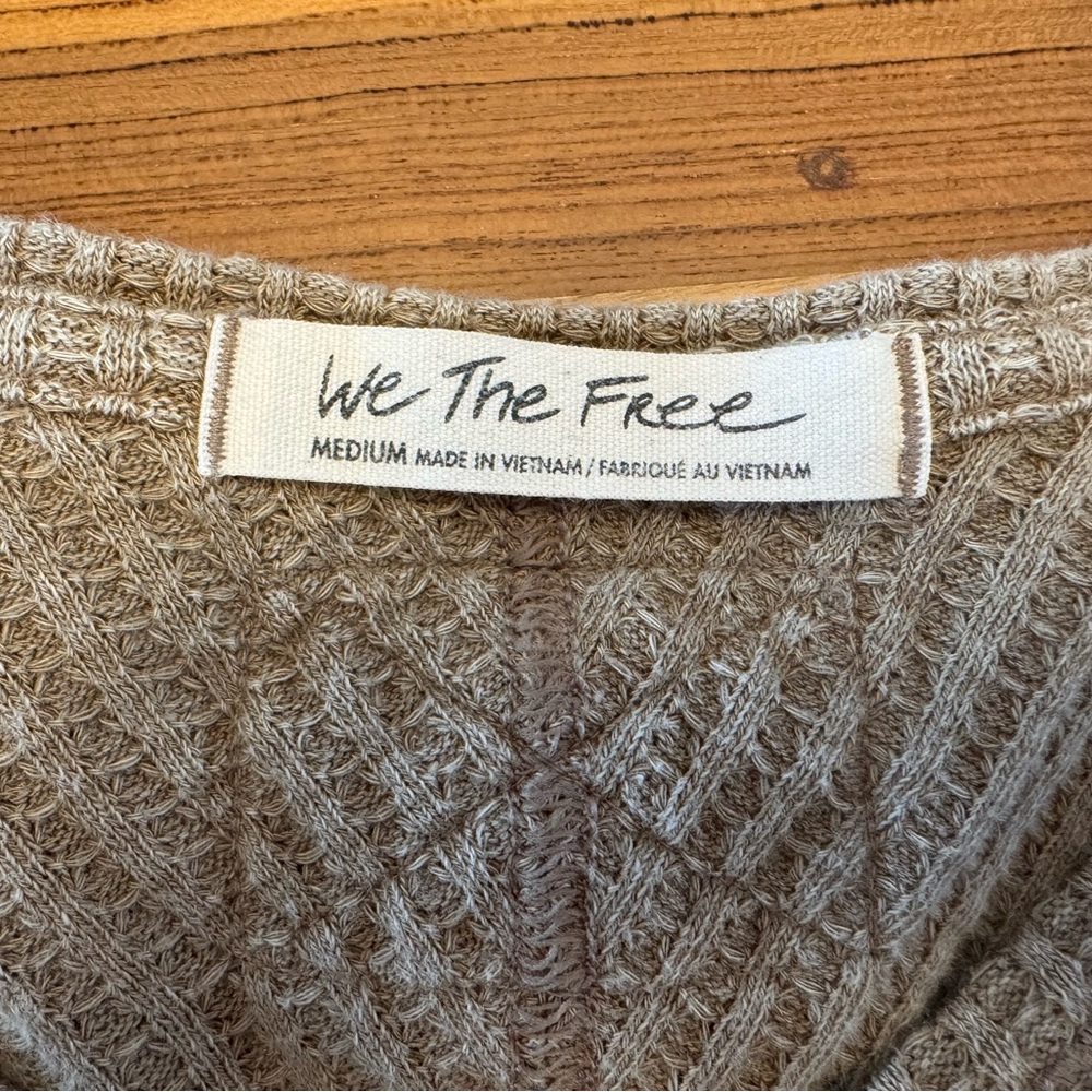 Free People We The Free Coraline Thermal - Olive Tapenade - M - Picture 4 of 4
